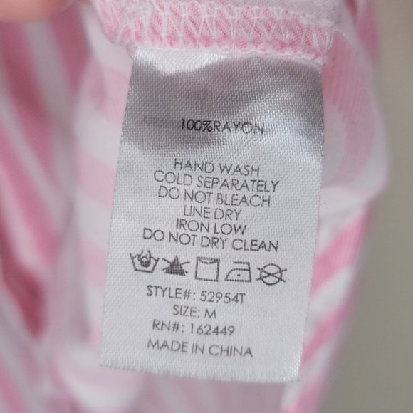 Fashion Nova Pink and White Striped Button Up Top, Size M - Picture 9 of 9
